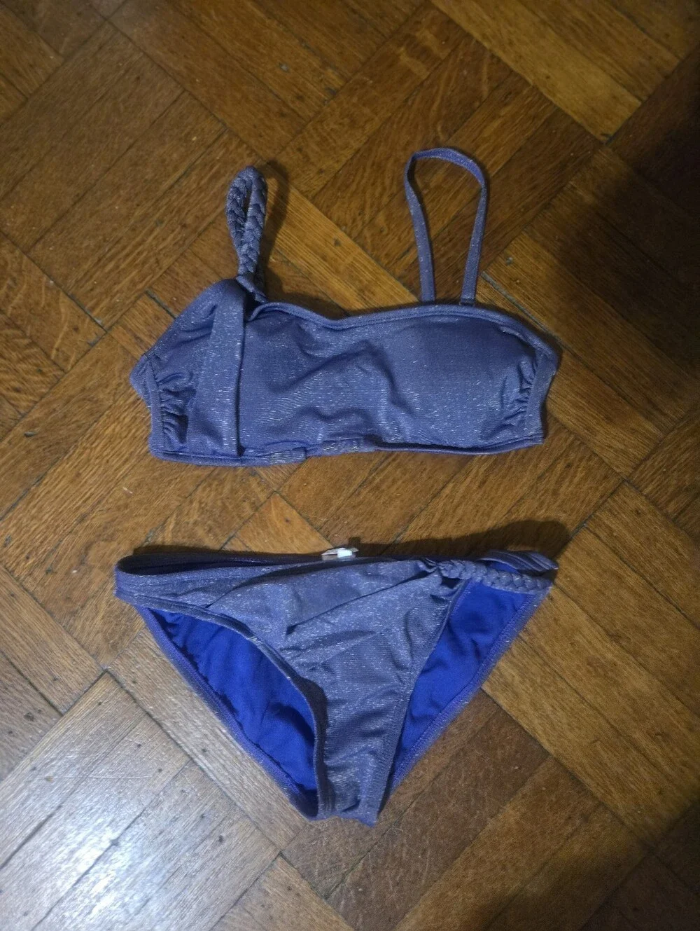 Xhilaration Shimmery Blue Two-Piece Bikini